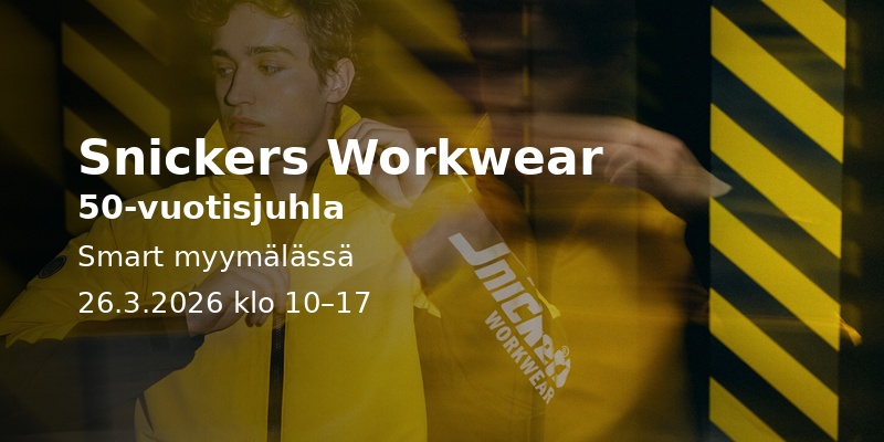 Smartilla juhlitaan Snickers Workwearin 50 vuoden taivalta 26.3.