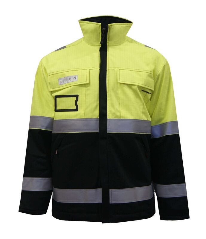 Multinorm talvitakki lk. 2, kelt-navy - Palosuojatut talvityövaatteet - 4136773 - 2